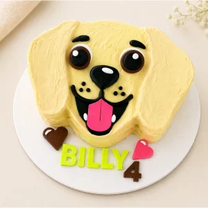 labrador dog face cake