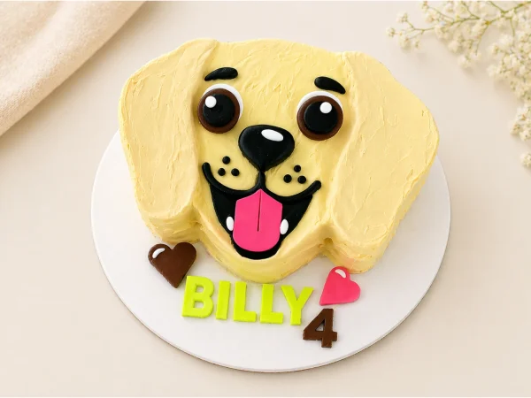 labrador dog face cake
