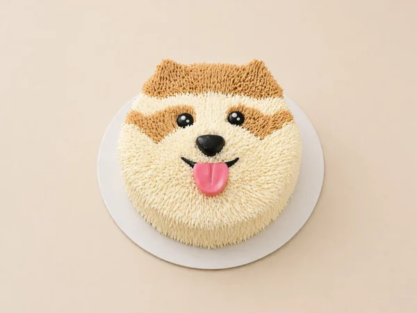 pomeranian dog face cake