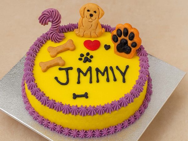 round dog cake