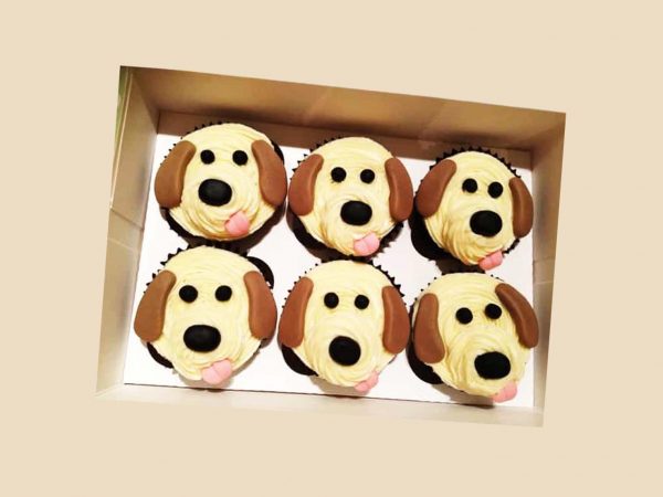 Beagle Face Cupcake Set