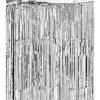 silver curtain foil for birthday