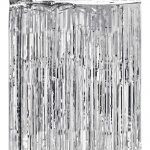 silver curtain foil for birthday