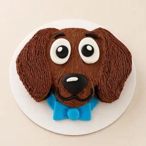 dachshund dog face birthday cake