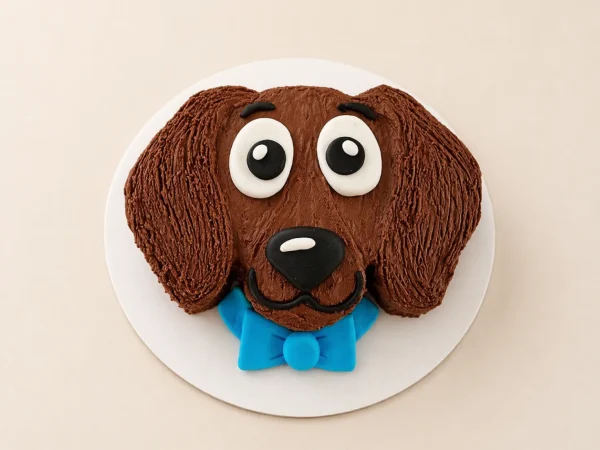 dachshund dog face birthday cake