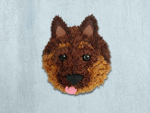 german shepherd dog face cake