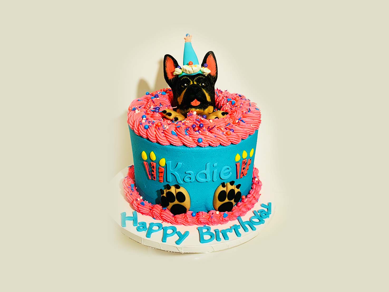 German Shepherd Dog Birthday Cake Cute Pet Bakery