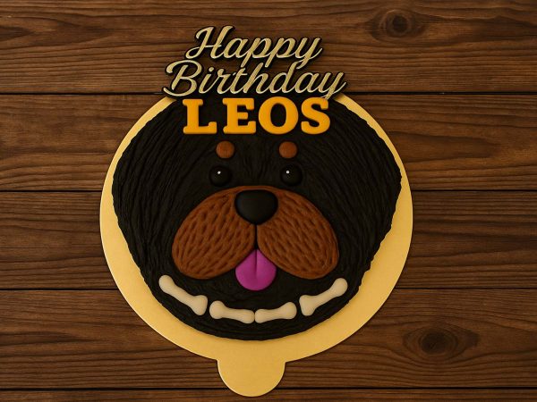 Rottweiler face cake