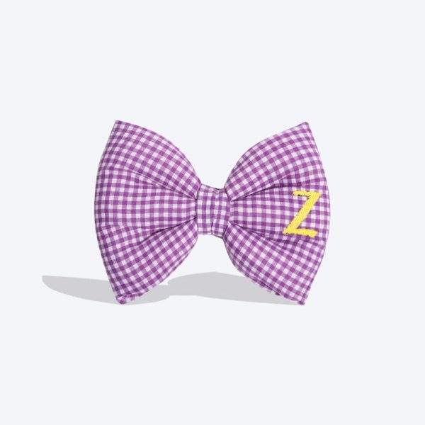 Personalised Monogrammed Bow Tie for Dogs – Violet