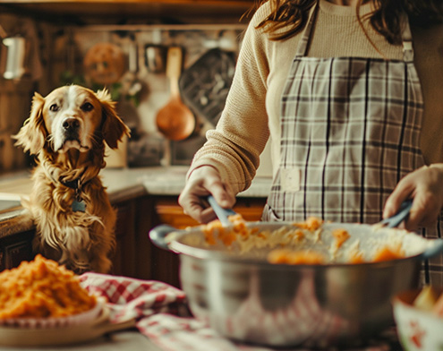 Preparing Sweet Potato Carrot Dog Cake Recipe for Cute Pets