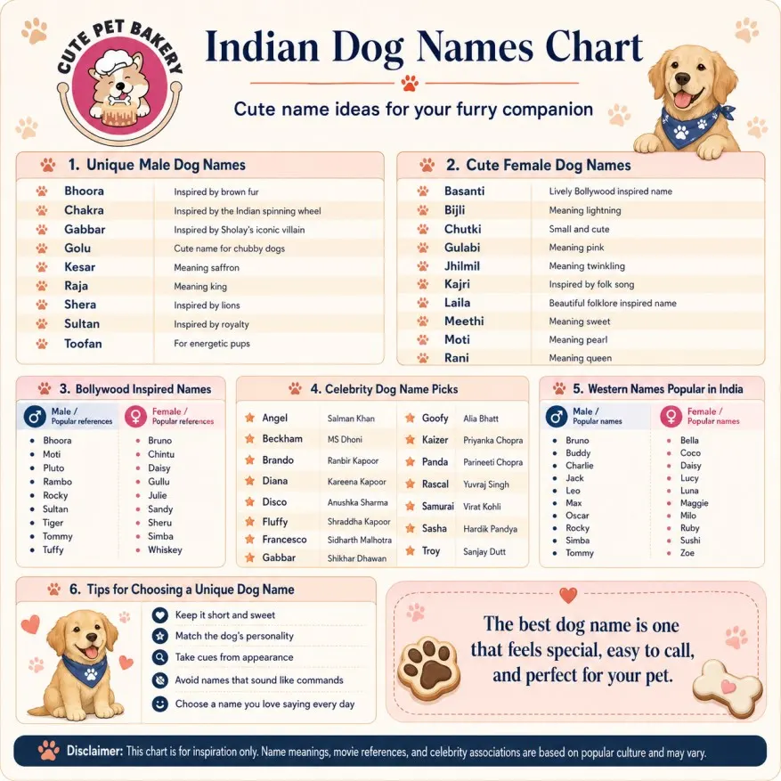 indian dog names chart