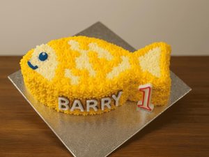 Fish Shaped Cat Cake
