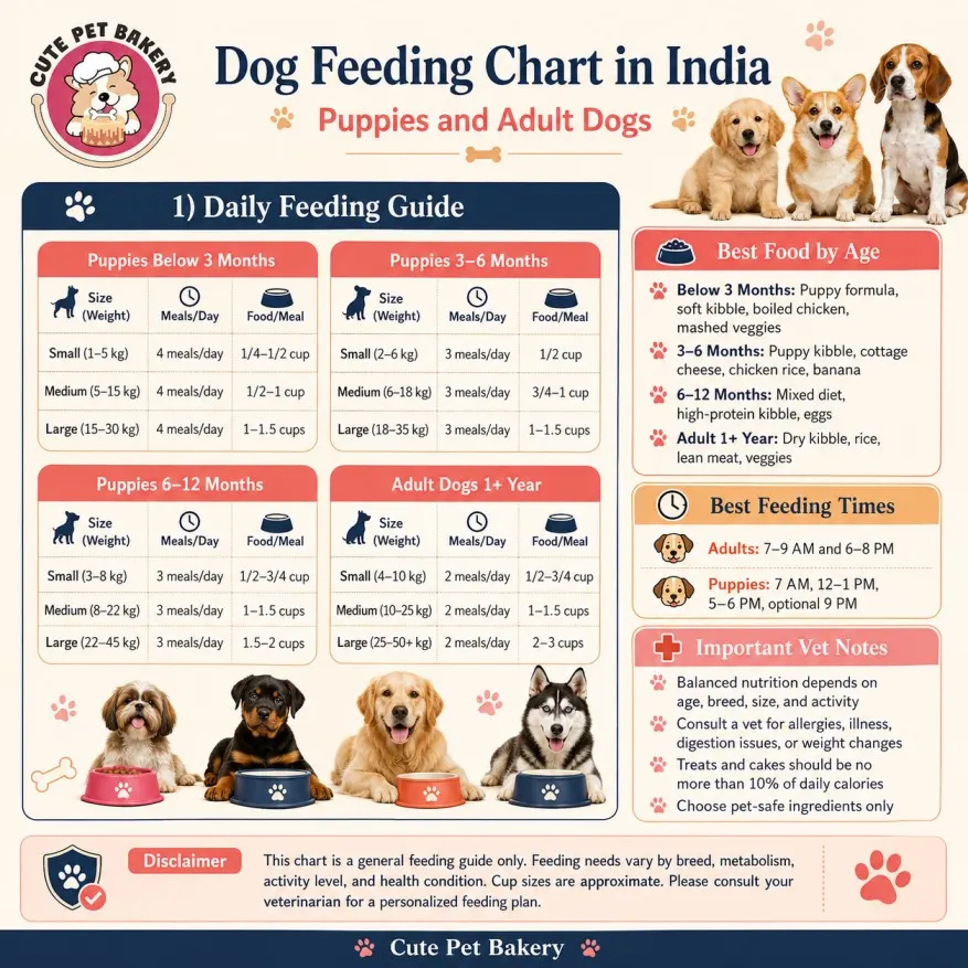 dog feeding chart