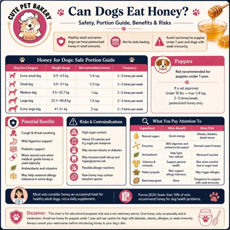can dogs eat honey chart