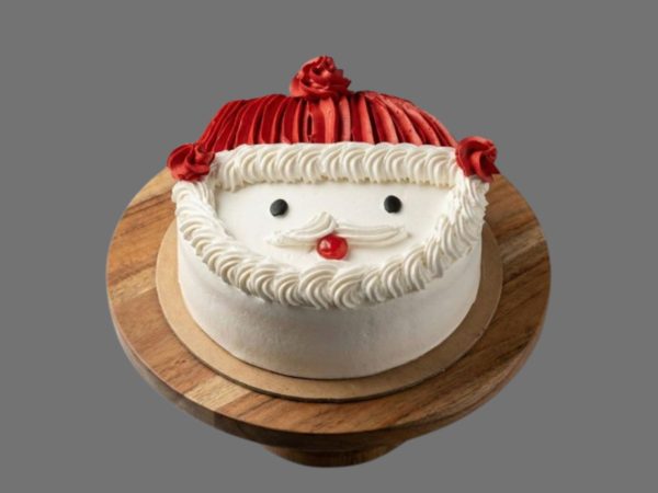 cute santa face dog cake