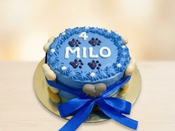 Blue Ribbon Paw Celebration Cake
