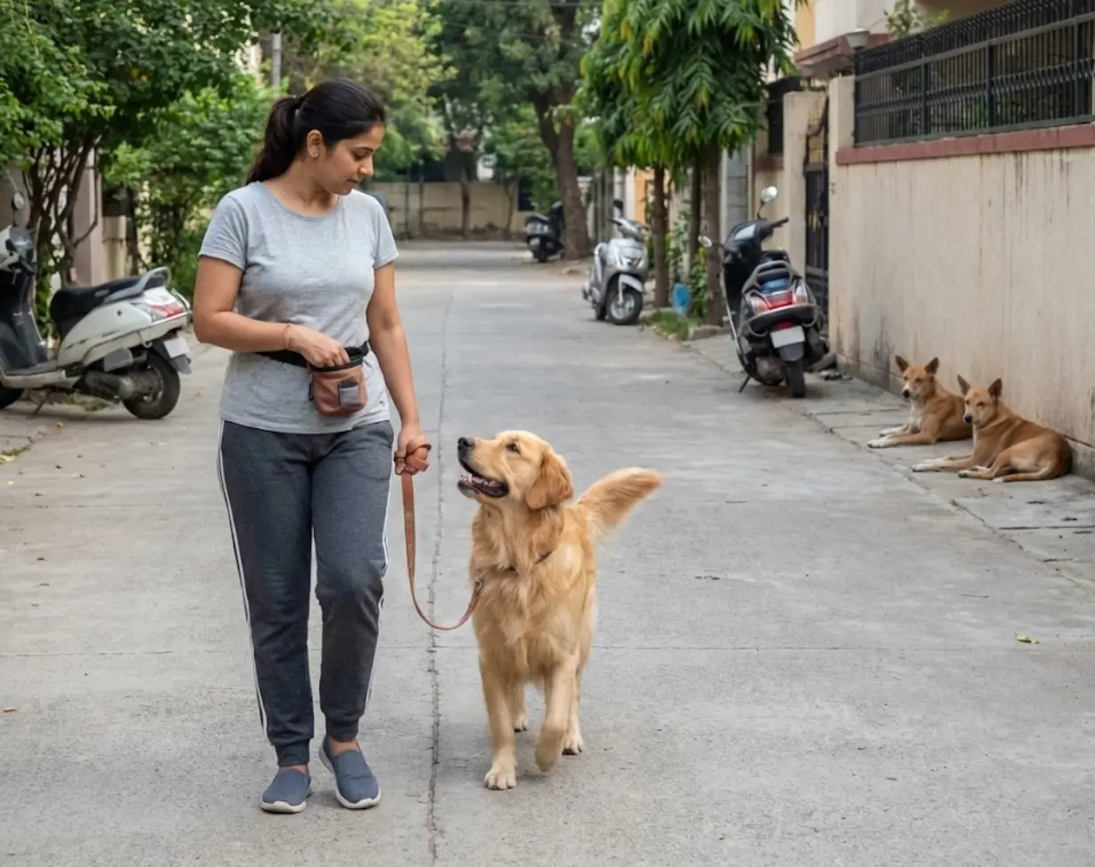 dog training to behave around street dogs