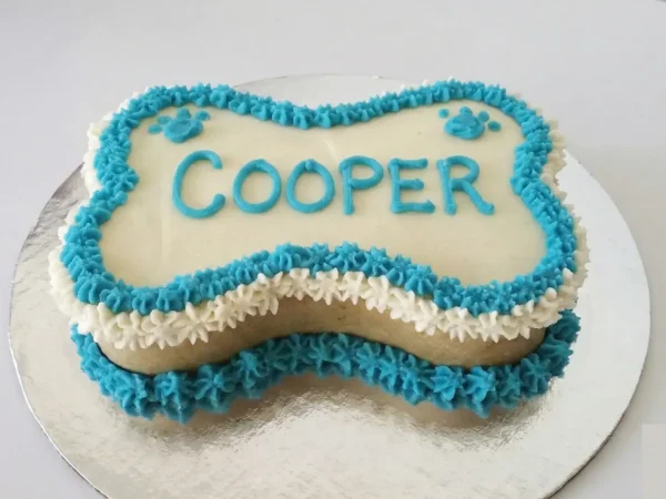 Frosted Bone Paw Cake