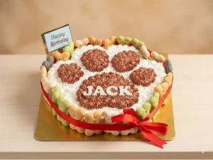 Paw Medallion Dog Cake
