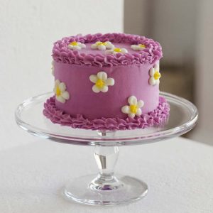 daisy floral theme dog cake