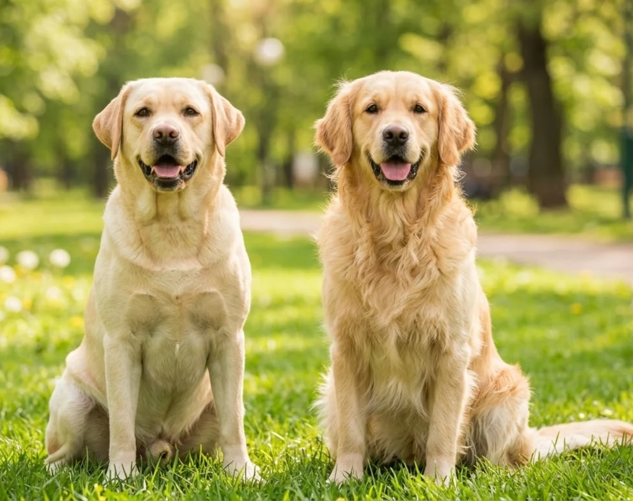 labrador vs. golden retriever