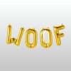 golden woof letter balloon