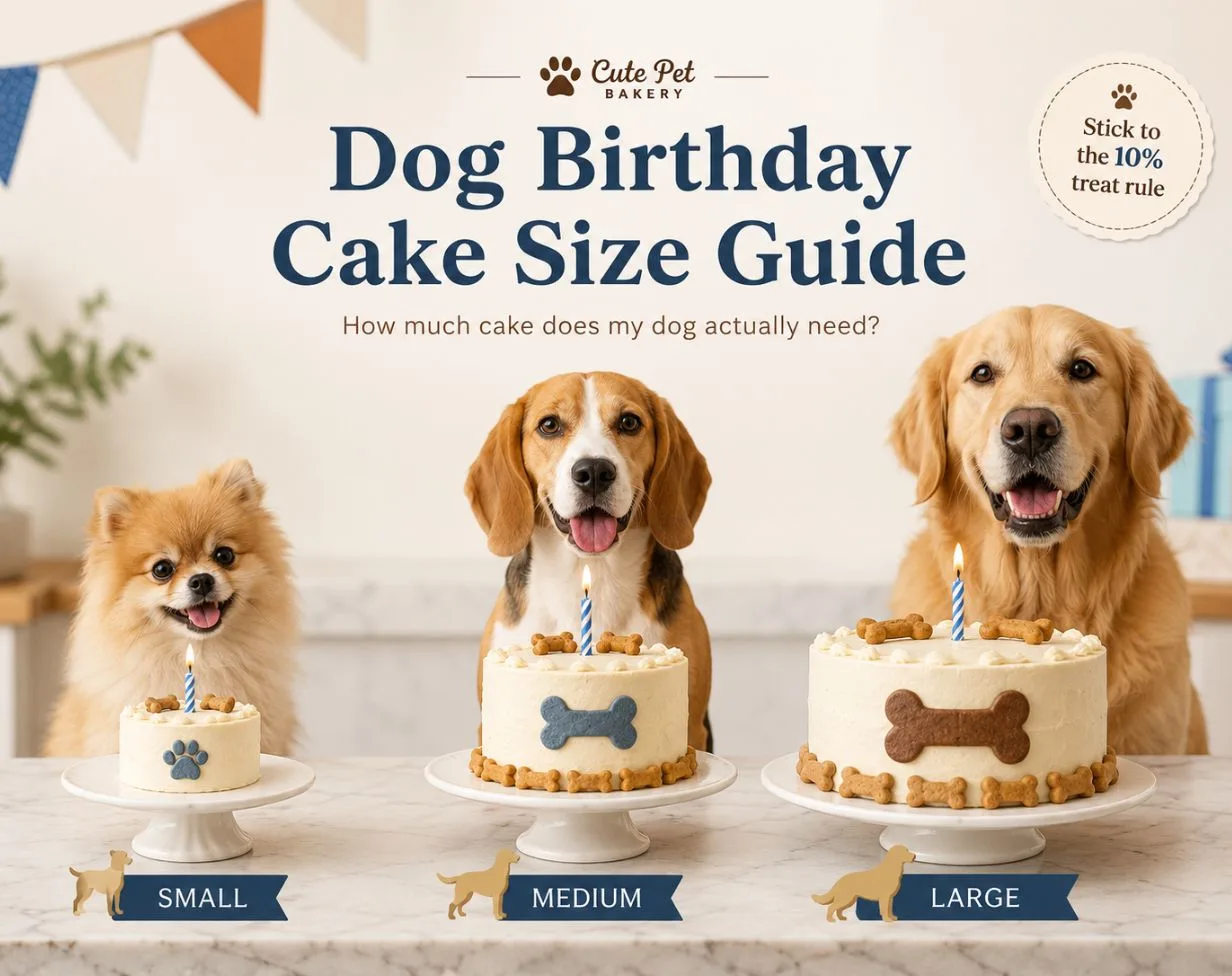 Dog Birthday Cake Size Guide: How Much Cake Does My Dog Actually Need?