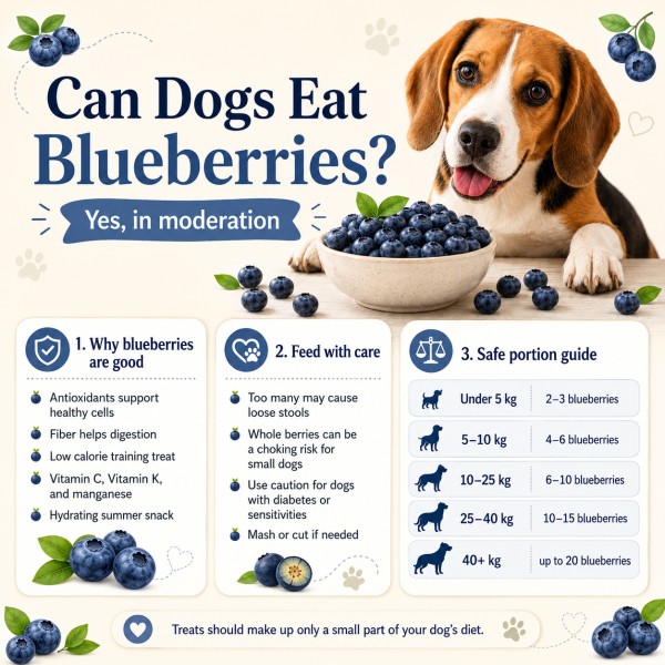 can dog eat blueberries chart