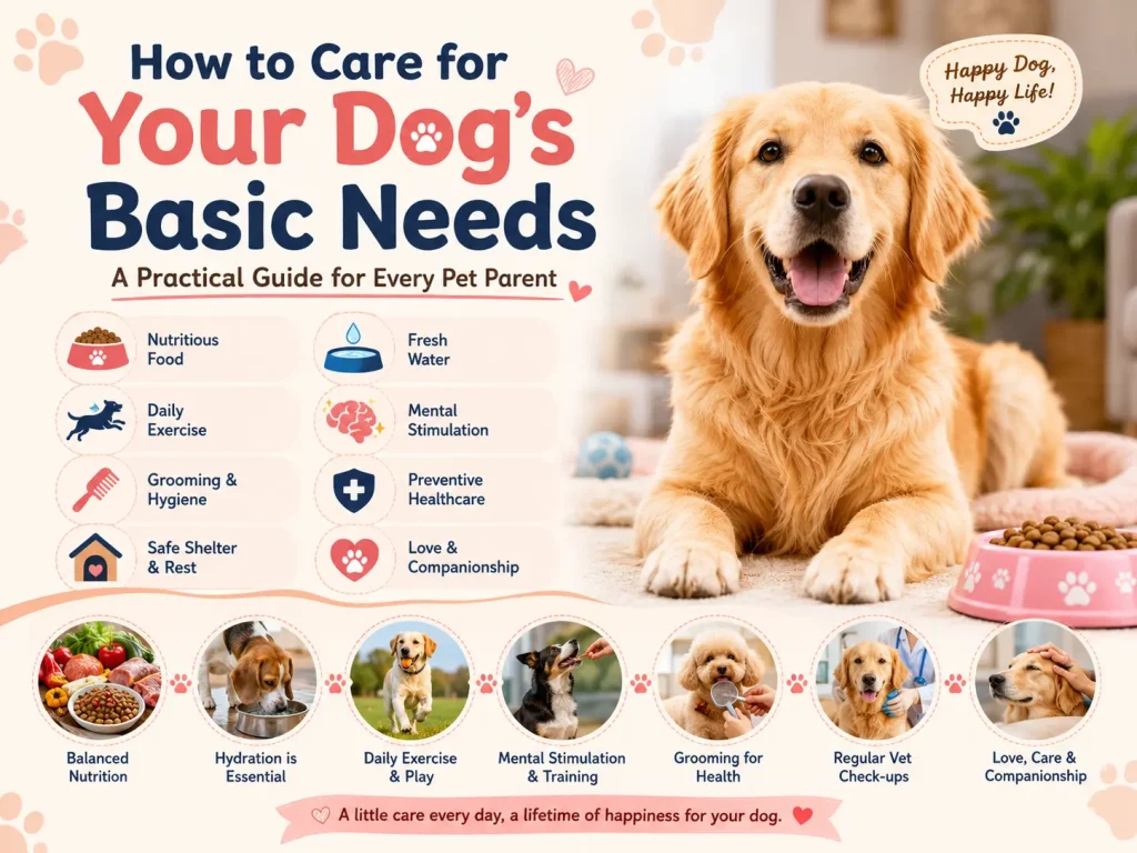 dog care basics infographics
