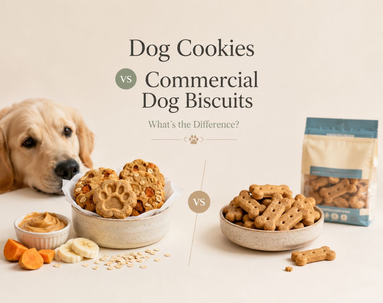 Dog Cookies vs. Commercial Dog Biscuits: What’s the Difference?