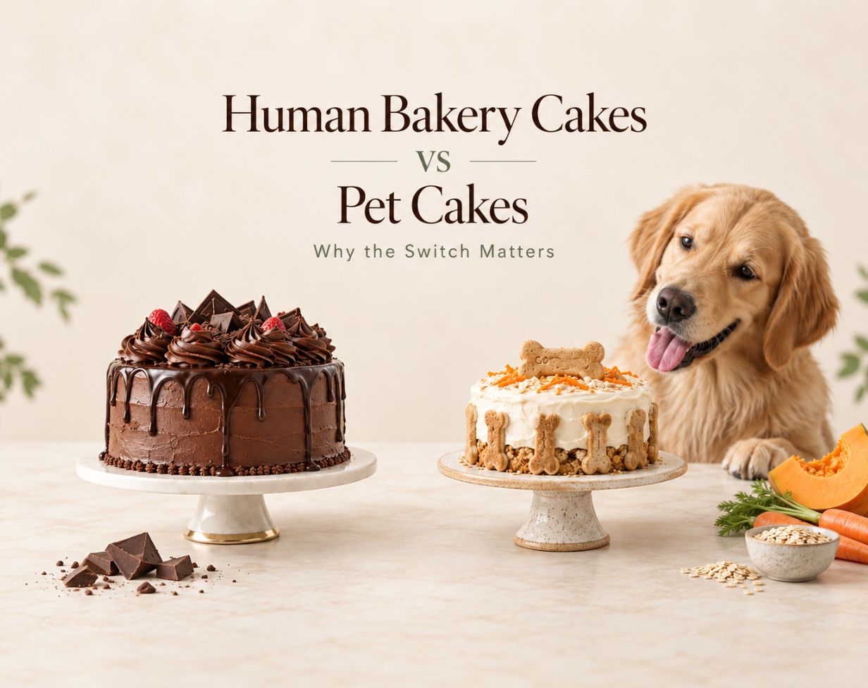 Human Bakery Cakes vs. Specialized Pet Cakes: Why the Switch Matters